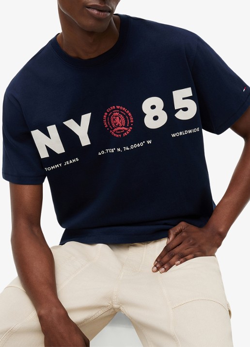 Tommy Hilfiger T-shirt met logo - detail 5 dark night navy-c1g