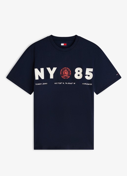 Tommy Hilfiger T-shirt met logo - voorkant dark night navy-c1g