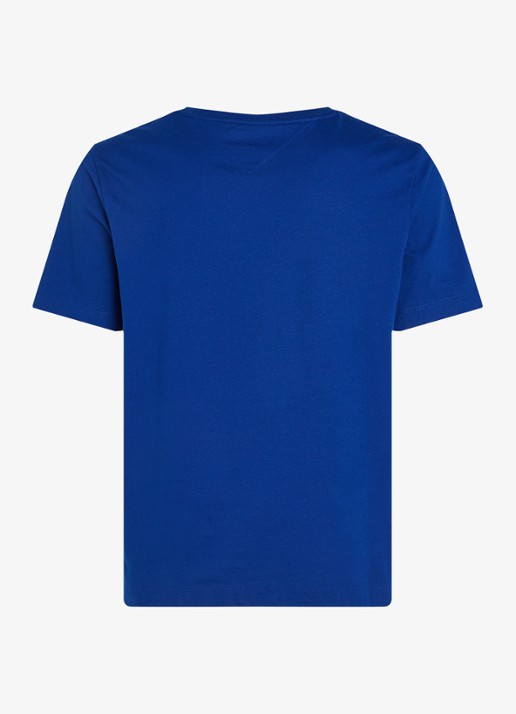 Tommy Hilfiger T-shirt met logo - achterkant kobaltblauw