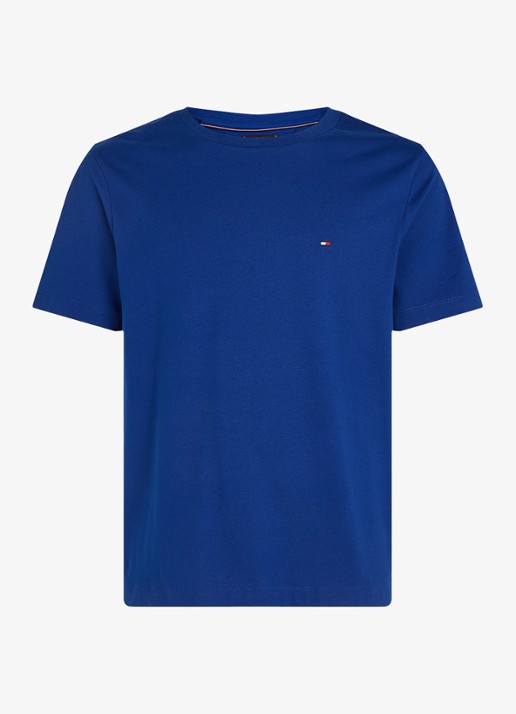 Tommy Hilfiger T-shirt met logo - voorkant 3 kobaltblauw
