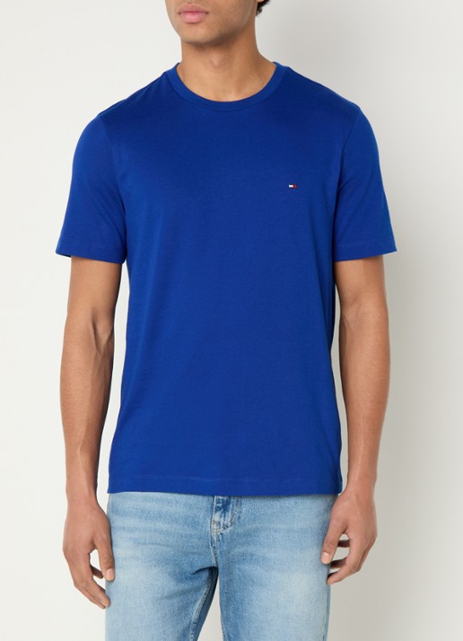 Tommy Hilfiger T-shirt met logo - detail 9 kobaltblauw