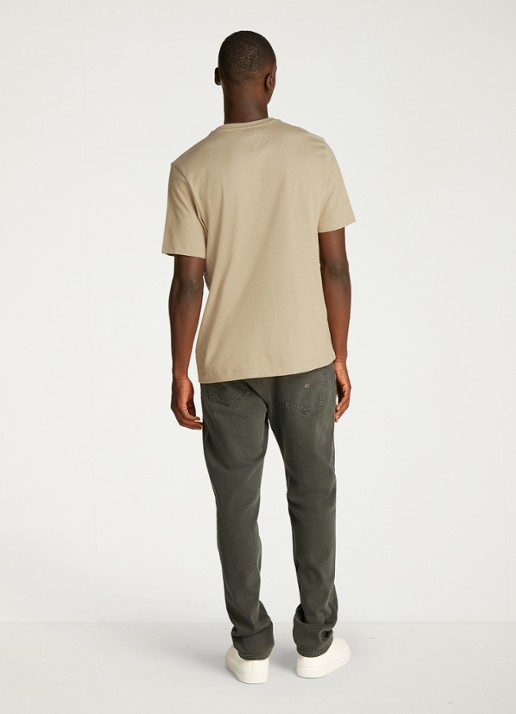 Tommy Hilfiger T-shirt met logo - detail 3 sandalwood-rbt / bruin