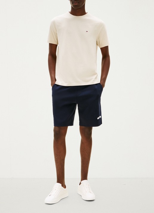 Tommy Hilfiger T-shirt met logo - voorkant 4 beige