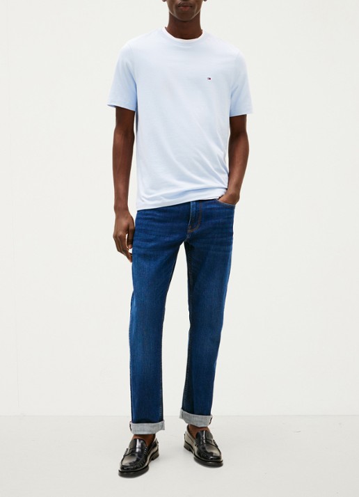 Tommy Hilfiger T-shirt met logo - voorkant 4 lichtblauw