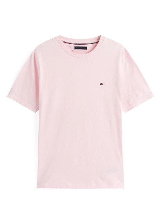 Tommy Hilfiger T-shirt met logo - voorkant 2 lichtroze