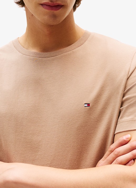 Tommy Hilfiger T-shirt met logo - detail 5 zand