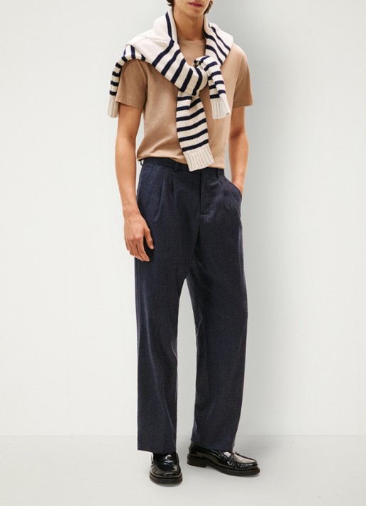 Tommy Hilfiger T-shirt met logo - voorkant 3 zand
