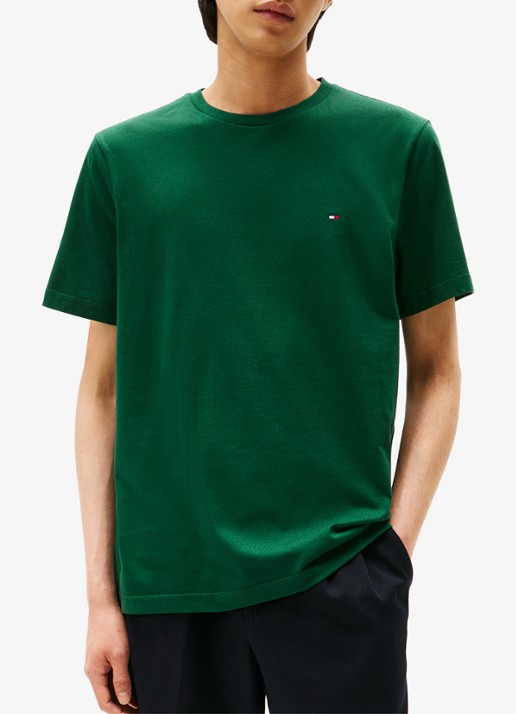 Tommy Hilfiger T-shirt met logo - detail 4 groen