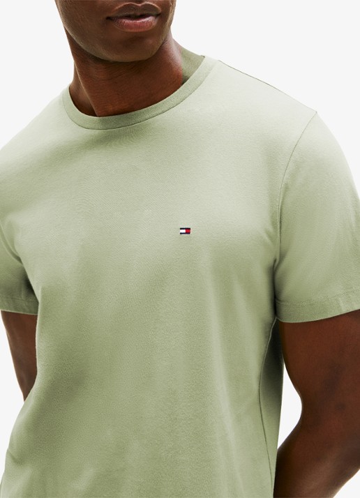 Tommy Hilfiger T-shirt met logo - detail 5 lindegroen