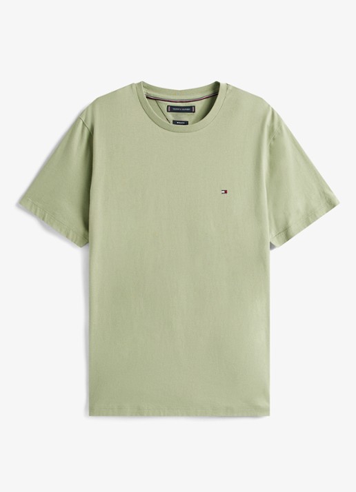 Tommy Hilfiger T-shirt met logo - voorkant lindegroen