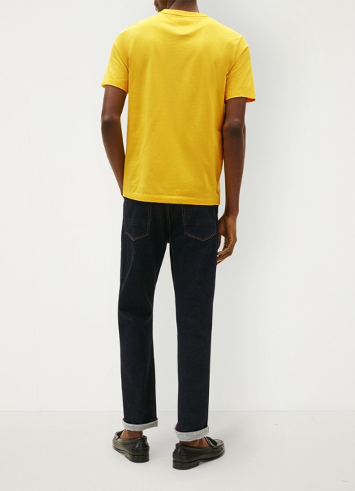 Tommy Hilfiger T-shirt met logo - achterkant 3 geel