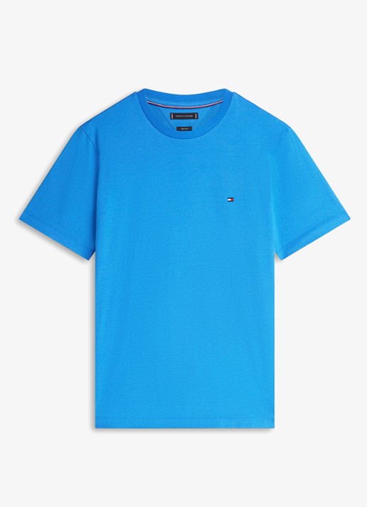 Tommy Hilfiger T-shirt met logo - voorkant 2 blue orbit