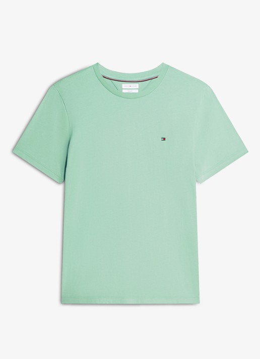 Tommy Hilfiger T-shirt met logo - voorkant 2 cut grass-l1a / groen