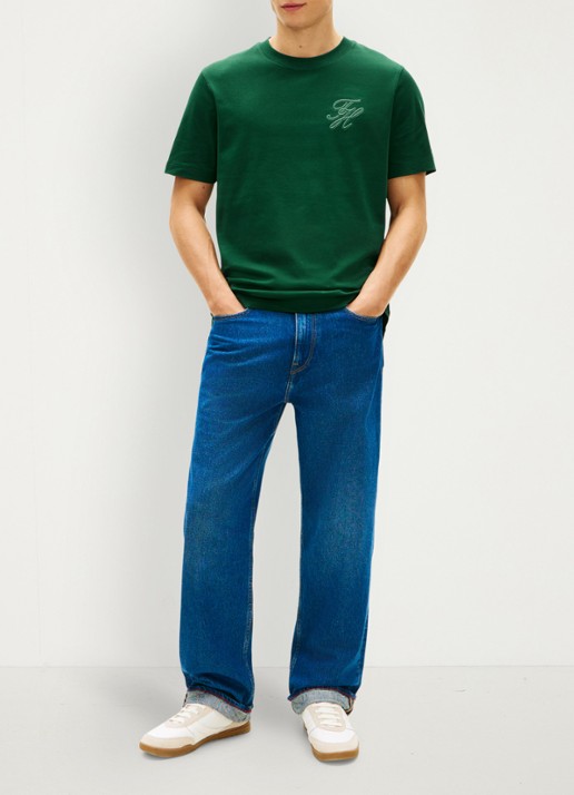 Tommy Hilfiger T-shirt met logo - voorkant 2 groen