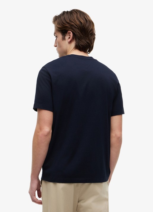 Tommy Hilfiger T-shirt met logo - achterkant donkerblauw