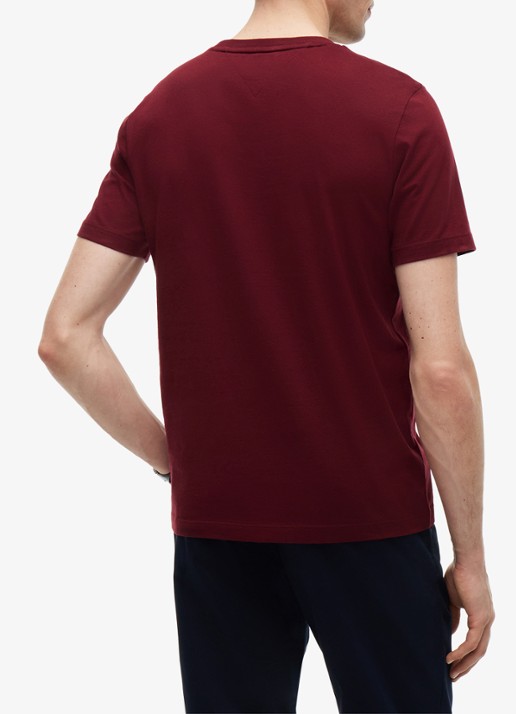 Tommy Hilfiger T-shirt met logo - achterkant burgundy-vlp / rood