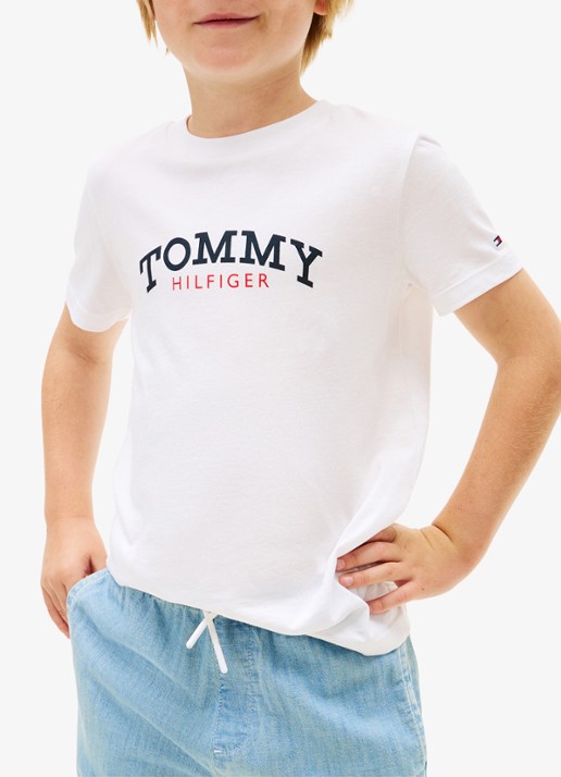Tommy Hilfiger T-shirt met logo - detail 3 wit