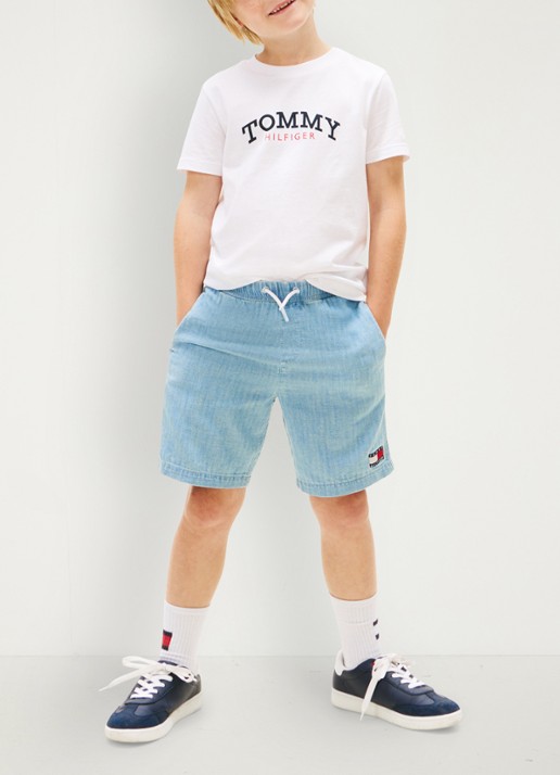 Tommy Hilfiger T-shirt met logo - voorkant 2 wit