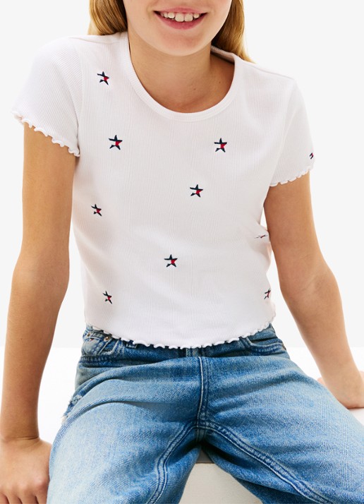 Tommy Hilfiger T-shirt met logo - detail 3 wit