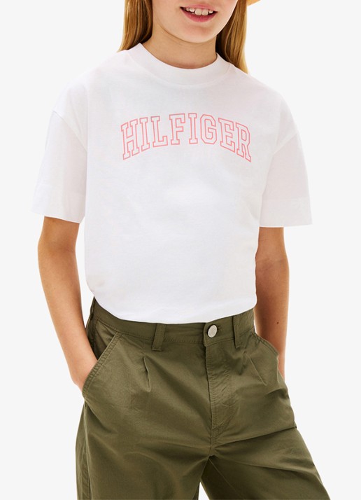 Tommy Hilfiger T-shirt met logo - detail 4 wit
