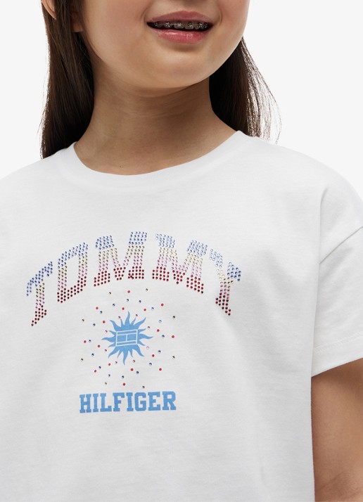 Tommy Hilfiger T-shirt met logo - detail 5 wit