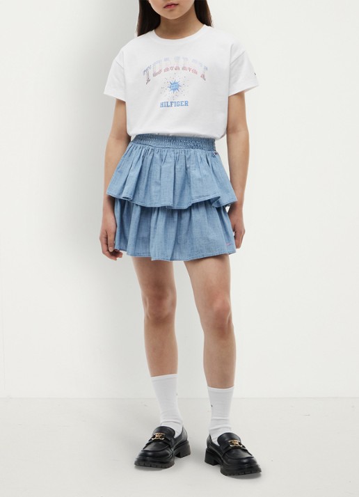 Tommy Hilfiger T-shirt met logo - voorkant 2 wit