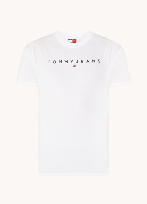Tommy Hilfiger T-shirt met logoborduring - voorkant 2 wit