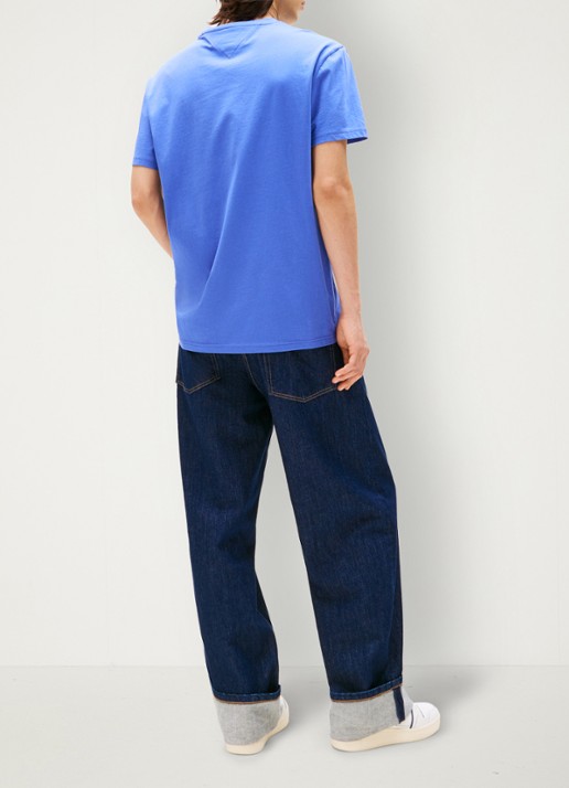 Tommy Hilfiger T-shirt met logoborduring - achterkant 5 donkerblauw