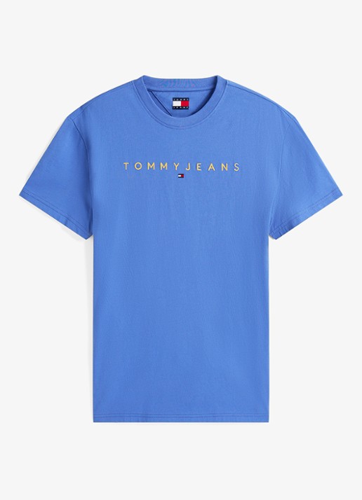 Tommy Hilfiger T-shirt met logoborduring - voorkant 3 donkerblauw