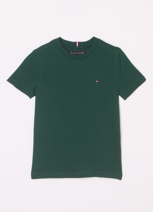 Tommy Hilfiger T-shirt met logoborduring - voorkant ornamental green-l6k / groen
