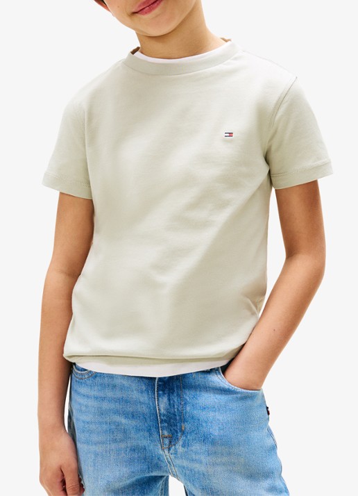 Tommy Hilfiger T-shirt met logoborduring - detail 4 misty sage / groen