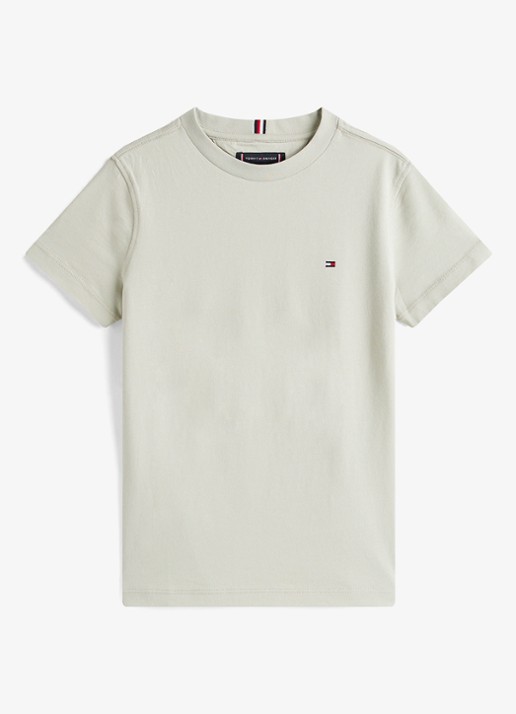 Tommy Hilfiger T-shirt met logoborduring - voorkant misty sage / groen
