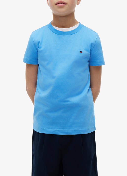 Tommy Hilfiger T-shirt met logoborduring - detail 2 blauw