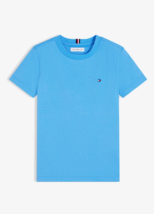 Tommy Hilfiger T-shirt met logoborduring - voorkant 4 blauw