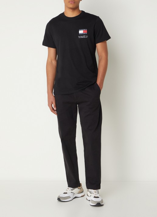 Tommy Hilfiger T-shirt met logoprint - voorkant 3 zwart