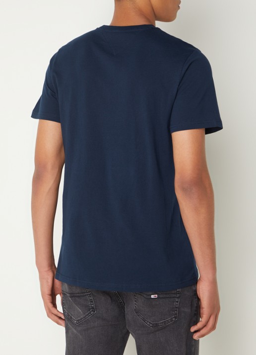 Tommy Hilfiger T-shirt met logoprint - achterkant 2 donkerblauw