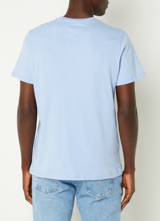 Tommy Hilfiger T-shirt met logoprint - achterkant 3 blauwgrijs