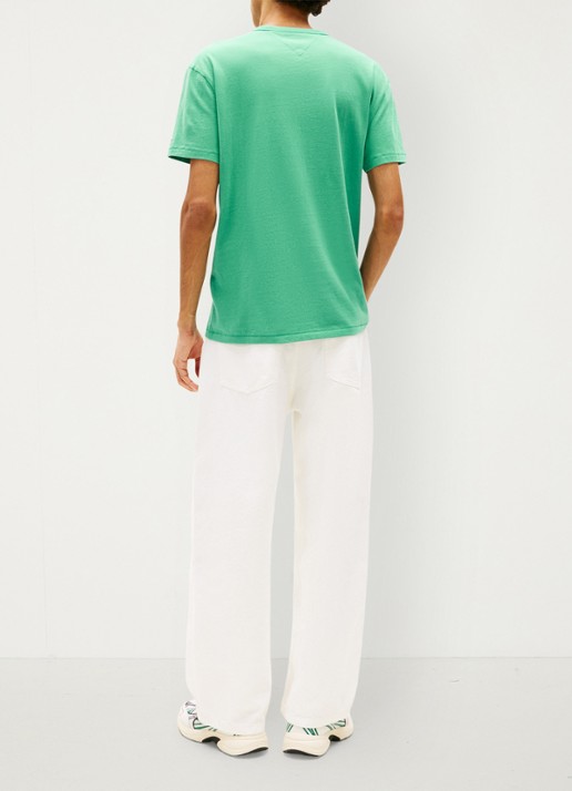 Tommy Hilfiger T-shirt met logoprint - achterkant groen