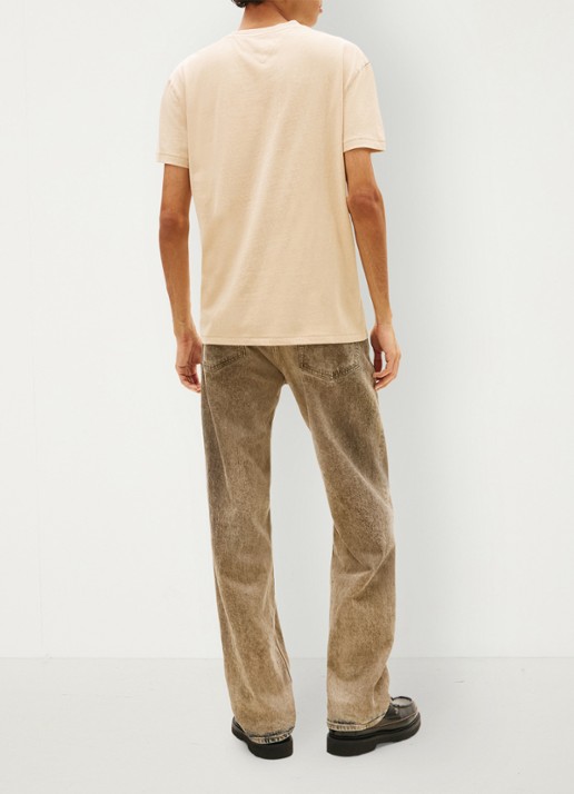 Tommy Hilfiger T-shirt met logoprint - achterkant 5 goud