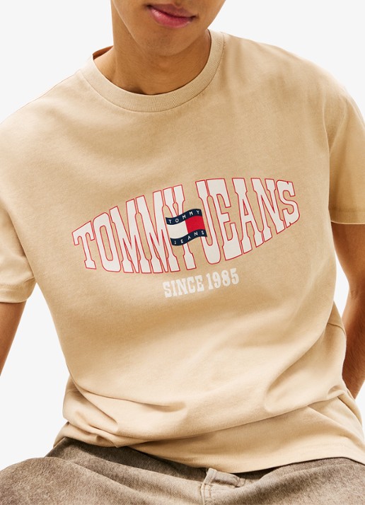 Tommy Hilfiger T-shirt met logoprint - detail 4 goud