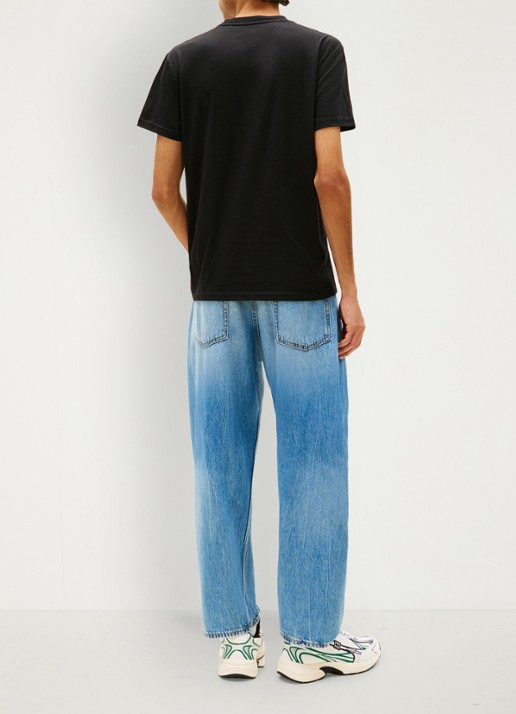 Tommy Hilfiger T-shirt met logoprint - achterkant 5 zwart