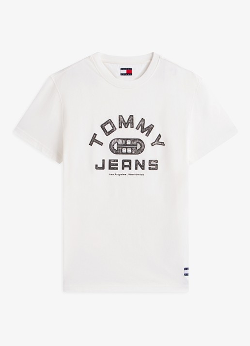 Tommy Hilfiger T-shirt met logoprint - voorkant 4 wit