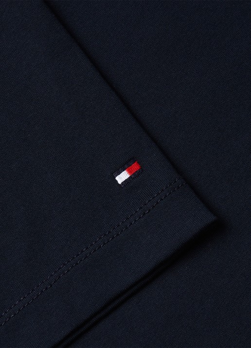 Tommy Hilfiger T-shirt met logoprint - detail 6 donkerblauw