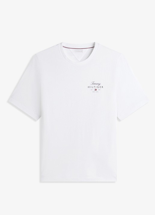 Tommy Hilfiger T-shirt met logoprint - voorkant 2 wit
