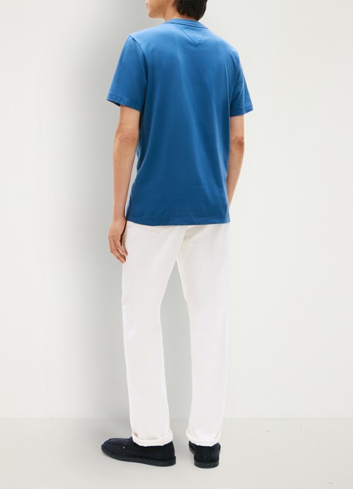 Tommy Hilfiger T-shirt met logoprint - achterkant 3 blauw