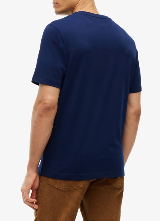 Tommy Hilfiger T-shirt met logoprint - achterkant 5 donkerblauw