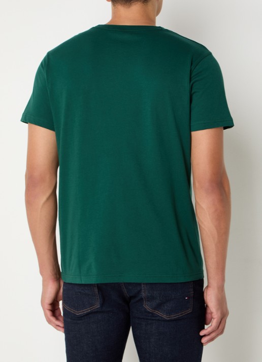 Tommy Hilfiger T-shirt met logoprint - achterkant groen