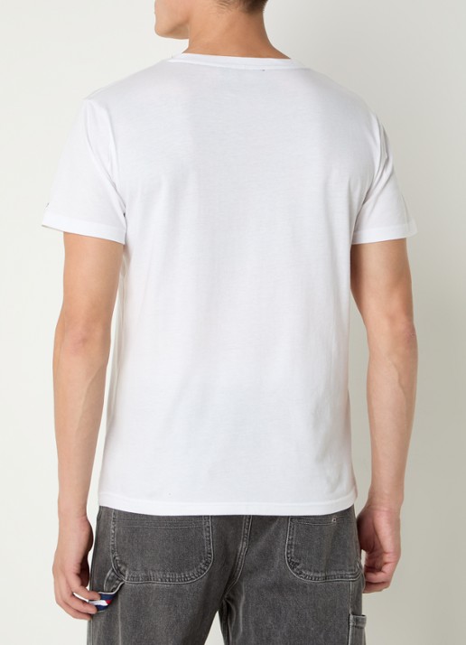 Tommy Hilfiger T-shirt met logoprint - achterkant 3 wit