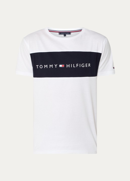 Tommy Hilfiger T-shirt met logoprint - voorkant wit