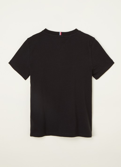 Tommy Hilfiger T-shirt met logoprint - voorkant 2 zwart